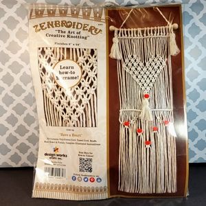 Design Works/Zenbroidery Macrame Wall Hanging Kit 8"X24"-Have A Hear